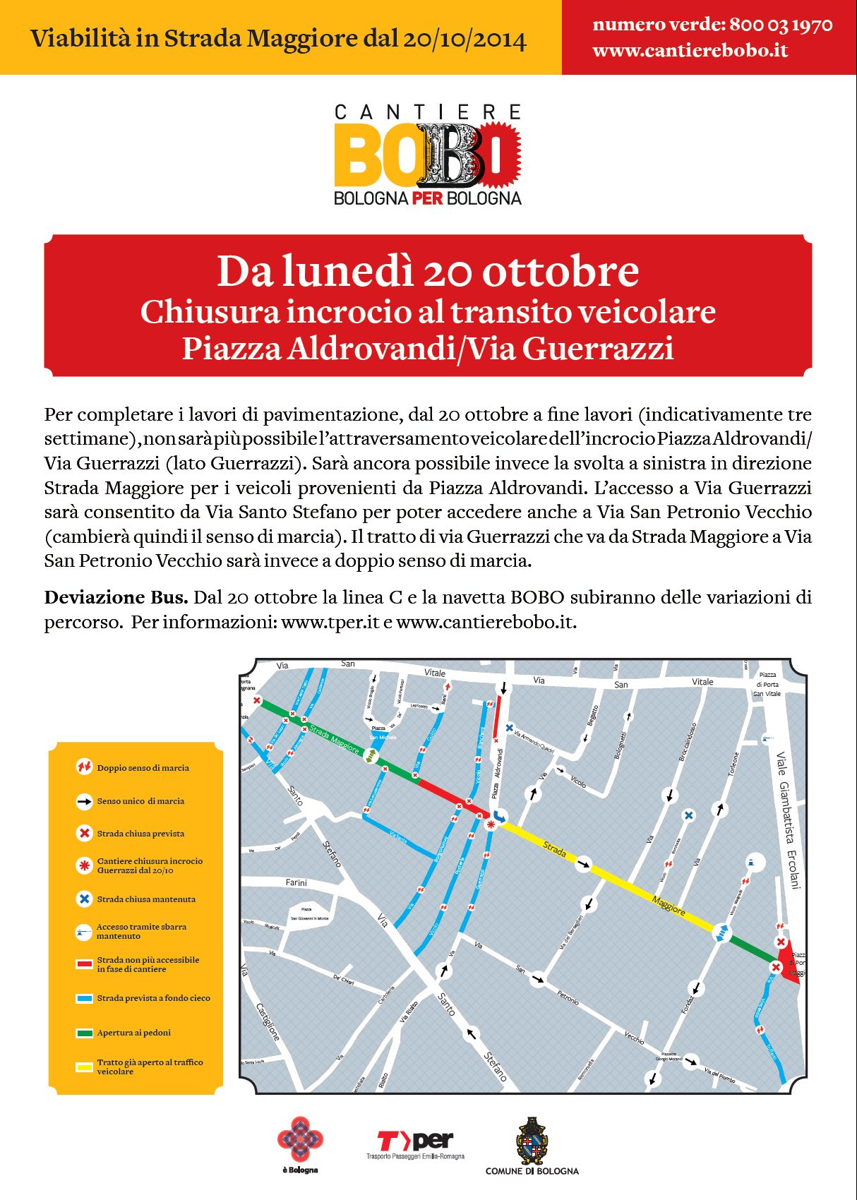 Mappa viabilità Guerrazzi strada Maggiore