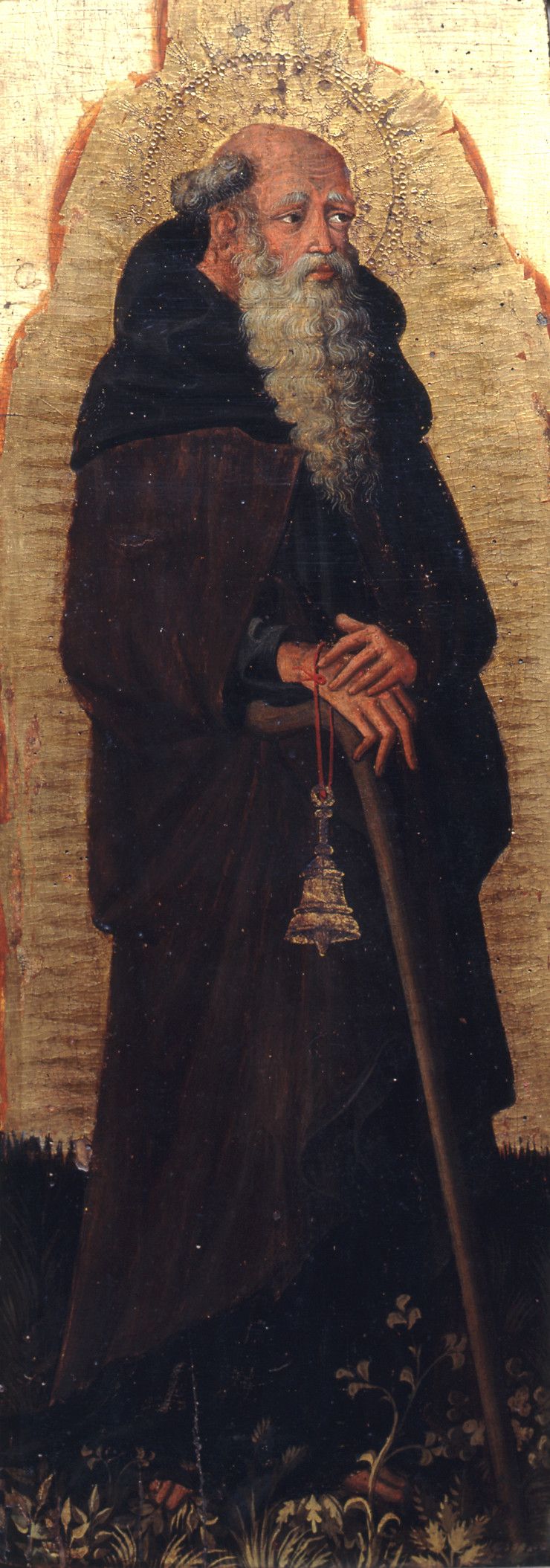 Giovanni da Modena, Sant'Antonio Abate, tempera su tavola, Ferrara, Pinacoteca Nazionale