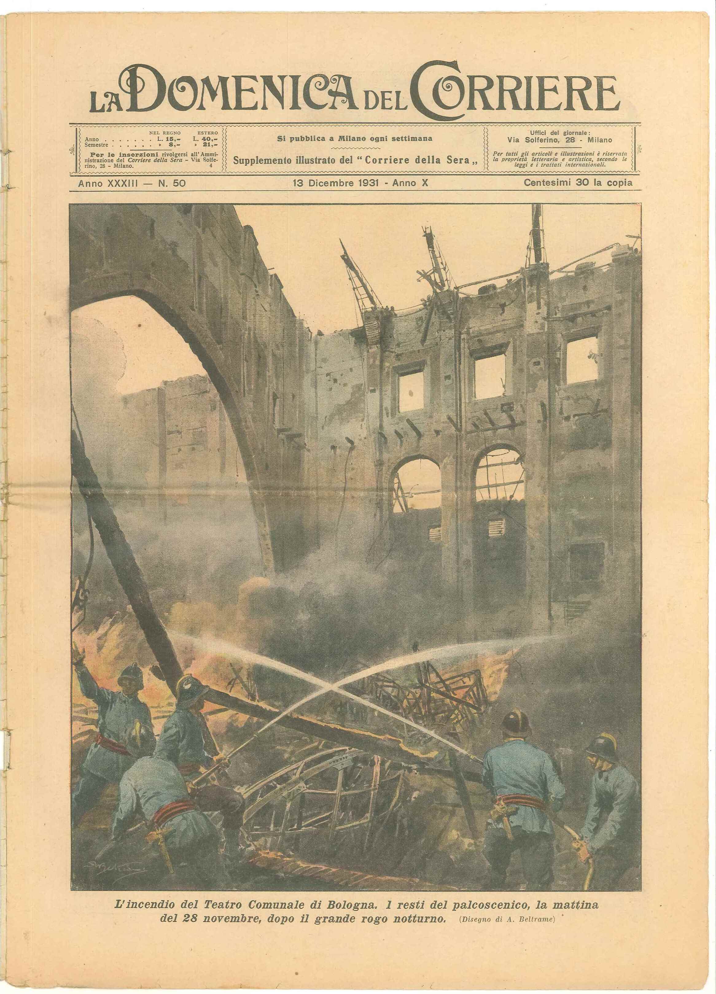 Domenica del Corriere 13 dic 1931 Copertina