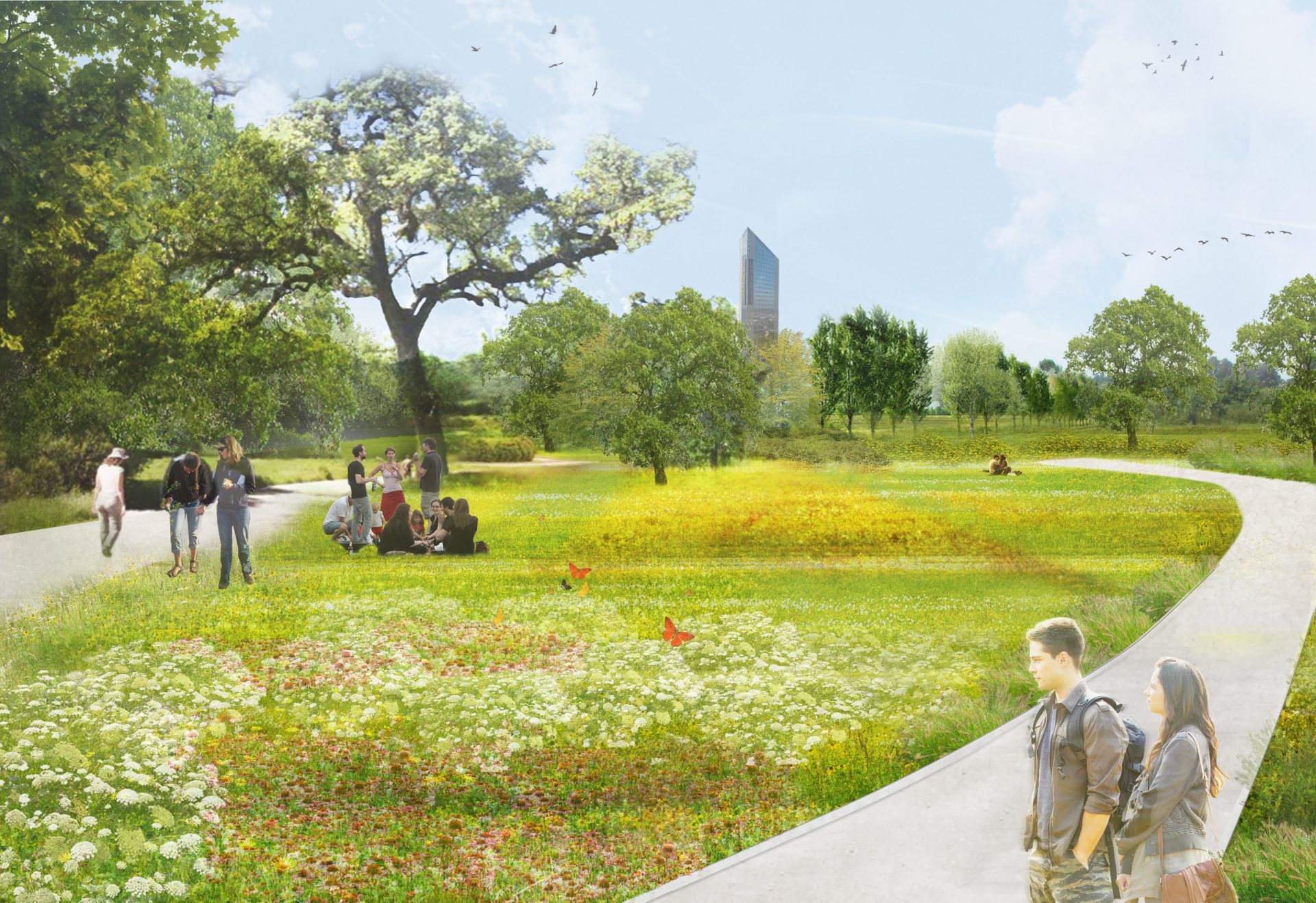 Rendering - Parco urbano territoriale di San Donnino