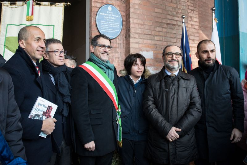 intitolazione-curva-stadio-dallara-arpaz-weisz foto Giorgio Bianchi Comune Bologna