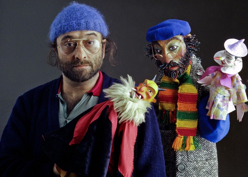 Marionette con le sembianze di Lucio Dalla, realizzate da Vittorio Renzi con i costumi di Franca Sirveni, 1981 - Piero Casadei