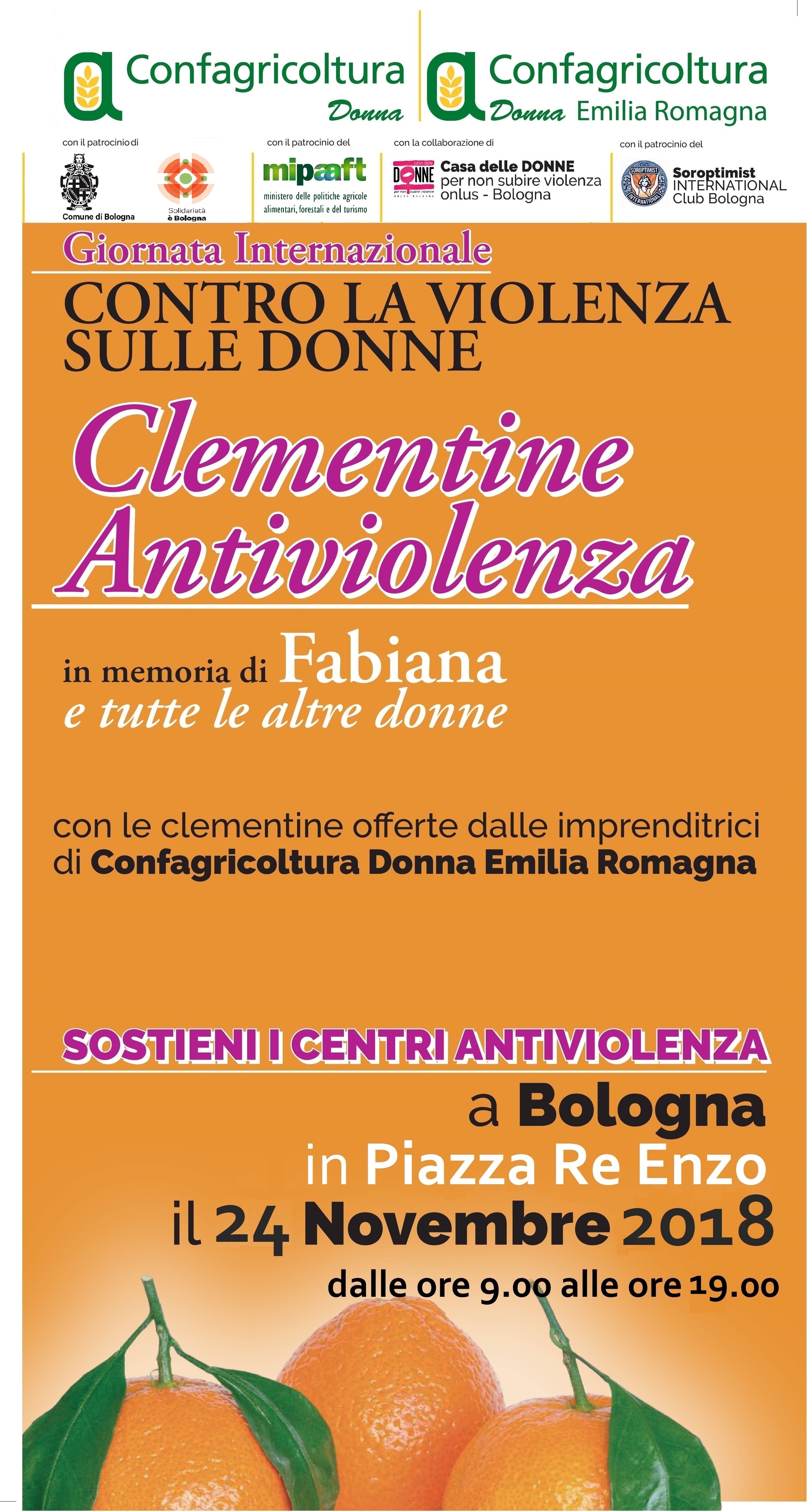 Locandina Clementine antiviolenza 2018